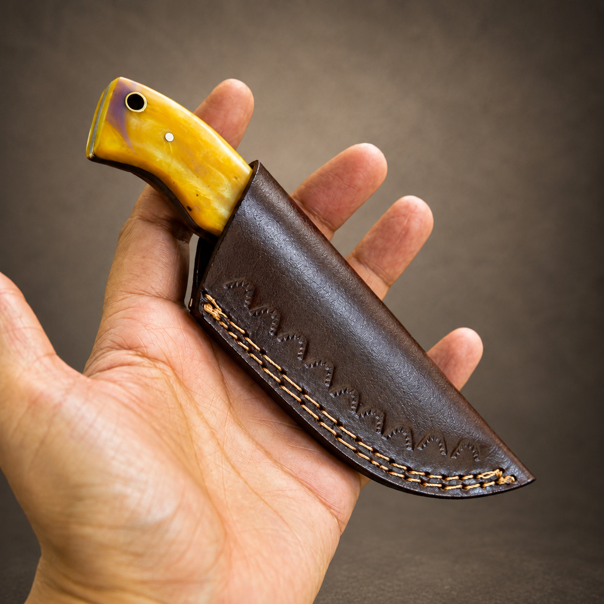 Hand Forged 1095 High Carbon Steel Knife – 3-Inch Blade with Sheath