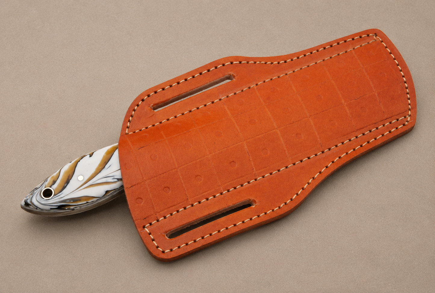 Iron Rail Hand Forged High Carbon Steel Utility Knife – Railroad Steel Fixed Blade with Leather Sheath
