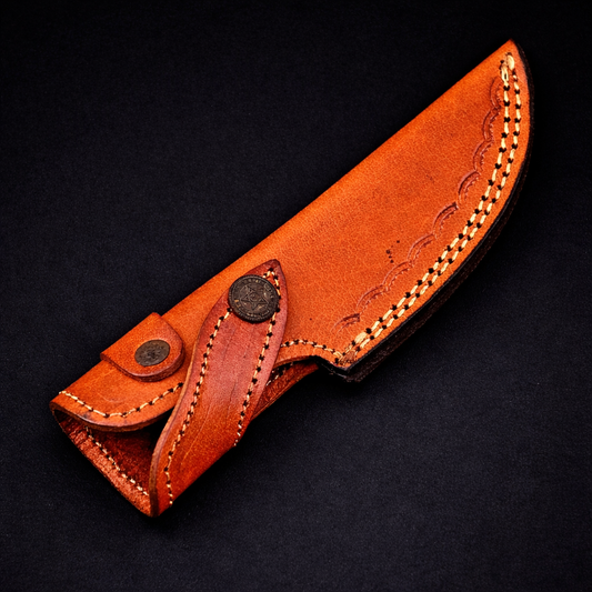 Custom Handmade Cow Leather Sheath Cover for Fixed Blade Knife – 7.5 Inch Universal Holder