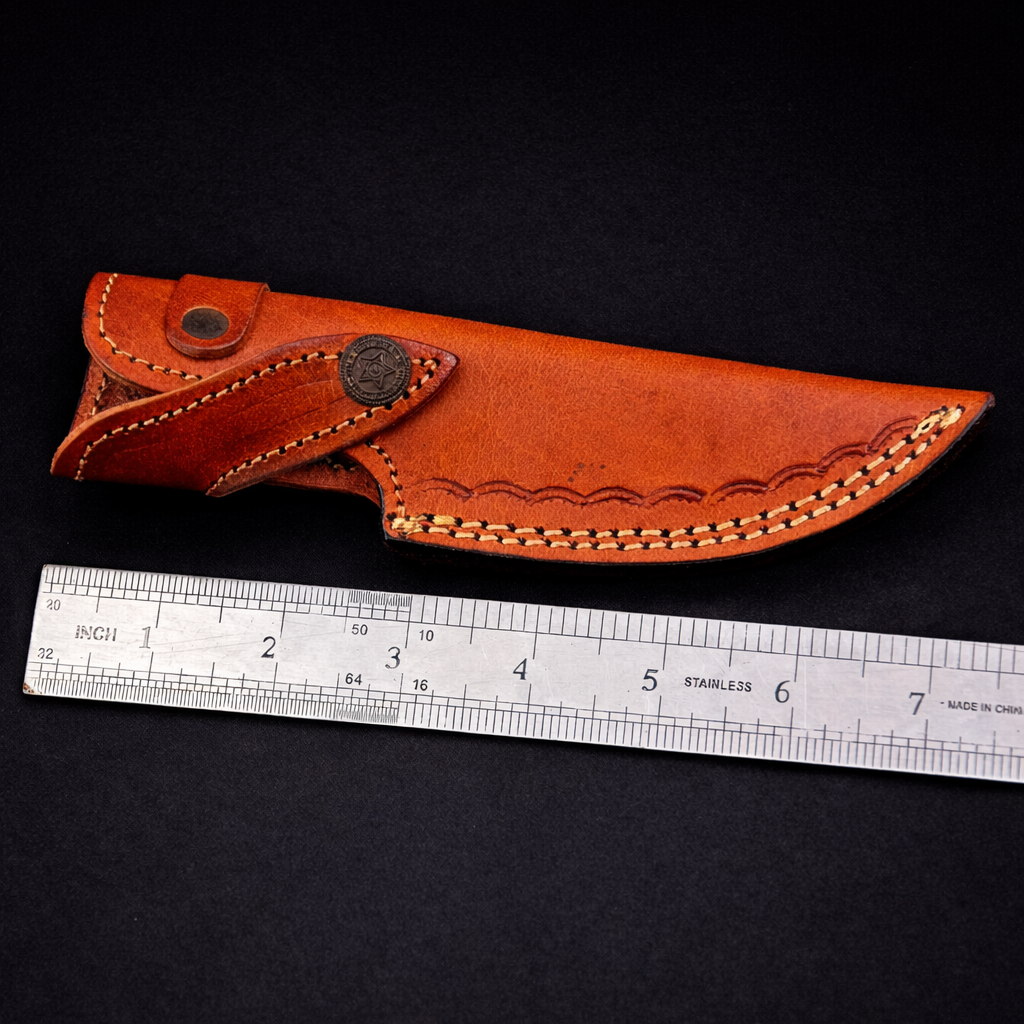 Custom Handmade Cow Leather Sheath Cover for Fixed Blade Knife – 7.5 Inch Universal Holder