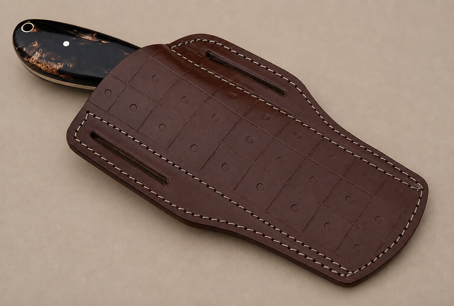 Hand Forged High Carbon Steel Cowboy Style Utility Knife with Risen Handle