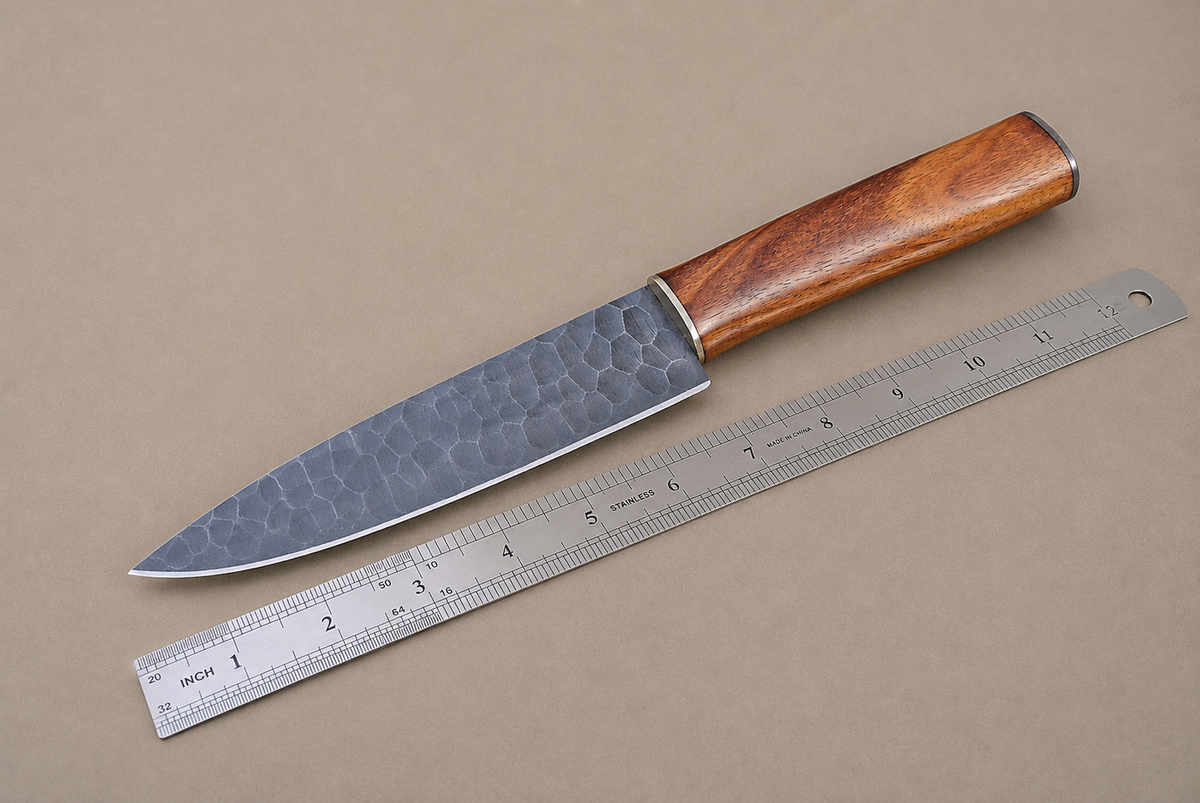Hand Forged High Carbon Steel Chef Knife with Wood Handle