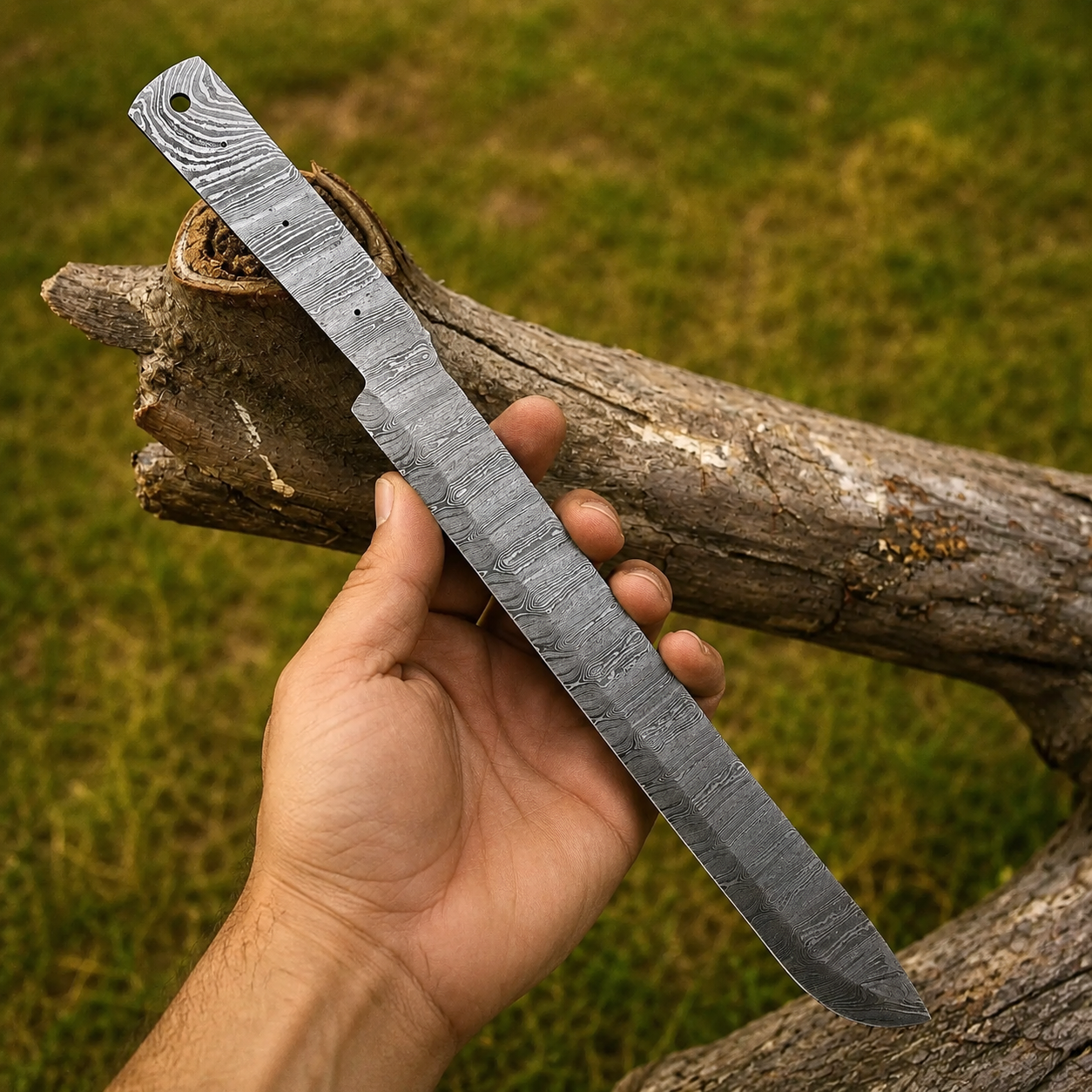 Master Forge Damascus Blade Blank – 512 Layer Hand Forged Steel Butcher & Brisket Chef Knife Blank