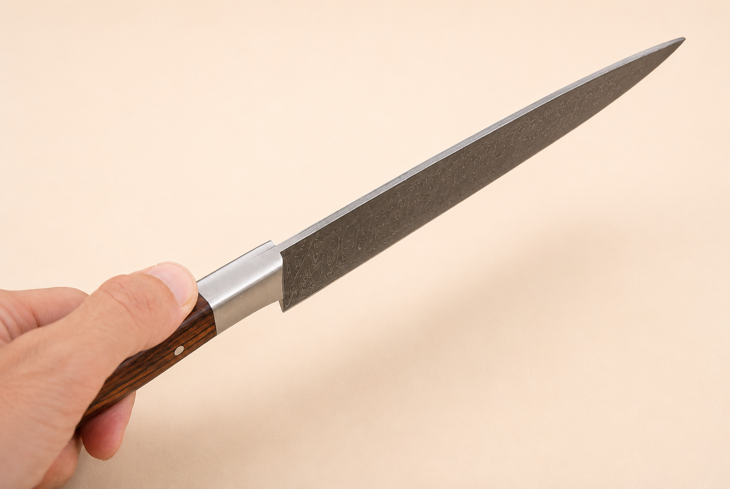 Hand Forged Damascus Steel Chef Knife 8 Inch – 512 Layers Kitchen Knife with Wood Handle & Leather Sheath