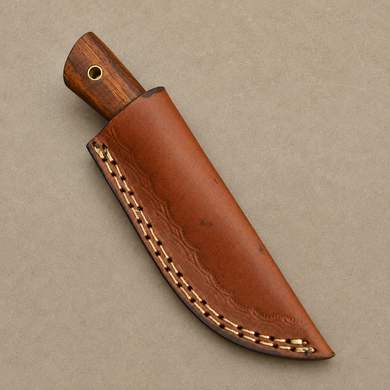 Trail Ridge High Carbon Steel Utility Knife – Hand Forged 6” Fixed Blade with Leather Sheath