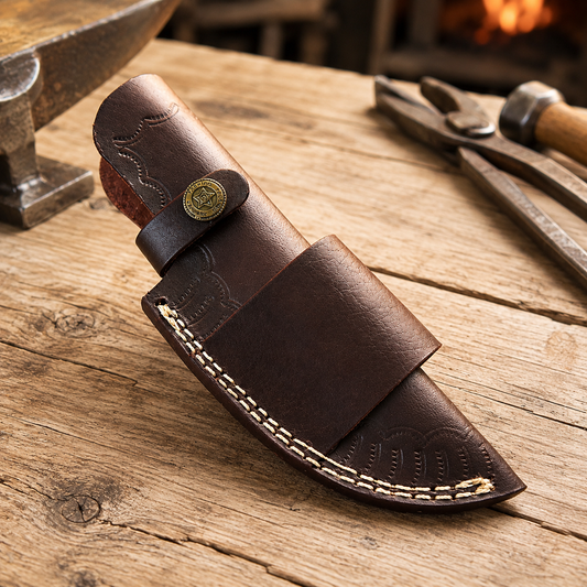 Custom Handmade Cow Leather Knife Sheath – 8 Inch Fixed Blade Knife Universal Cover