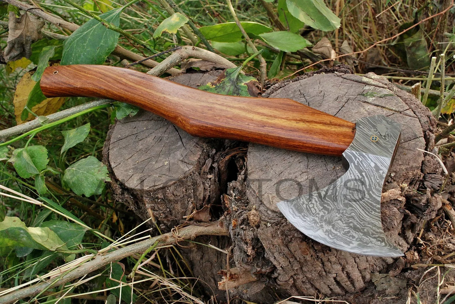 HAND MADE DAMASCUS STEEL TOMAHAWK, HATCHET, AXE ,INTEGRAL, AXE
