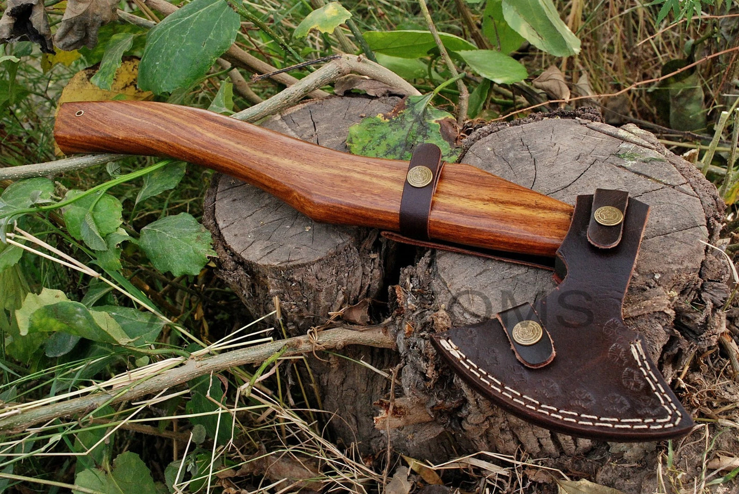HAND MADE DAMASCUS STEEL TOMAHAWK, HATCHET, AXE ,INTEGRAL, AXE