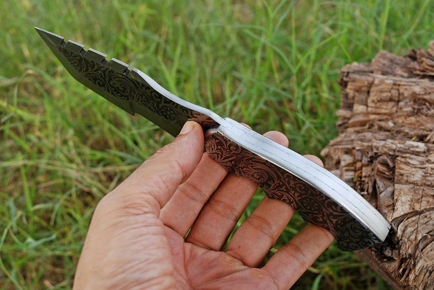 HAND MADE J2 TOOL STEEL TRACKER KNIFE & STEEL HANDLE