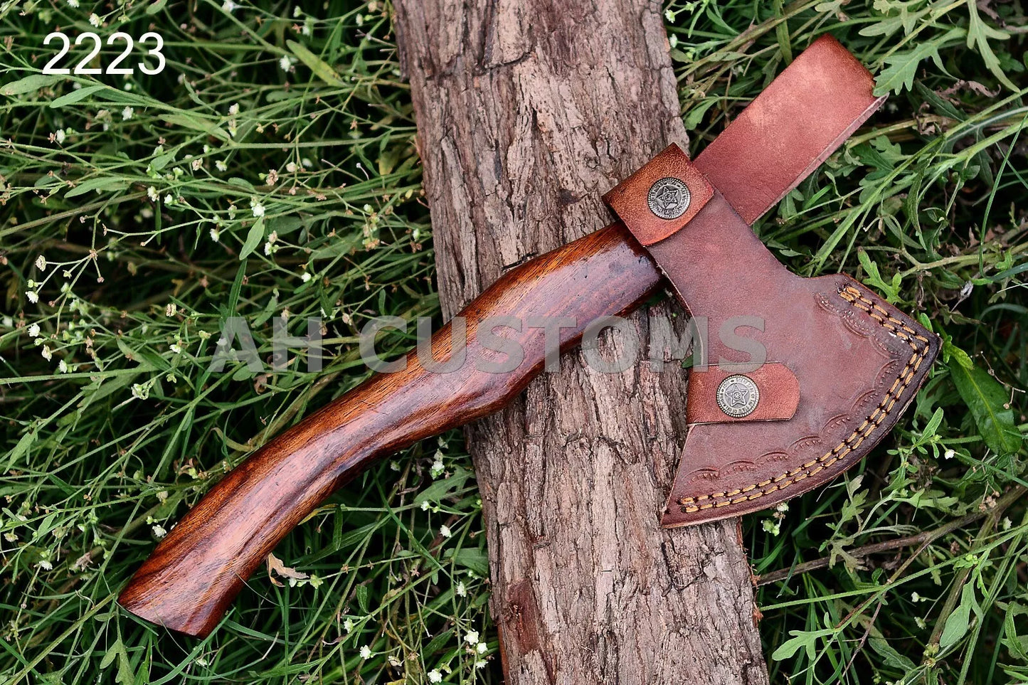 HANDMADE FORGED DAMASCUS STEEL TOMAHAWK, HATCHET, AXE ,INTEGRAL