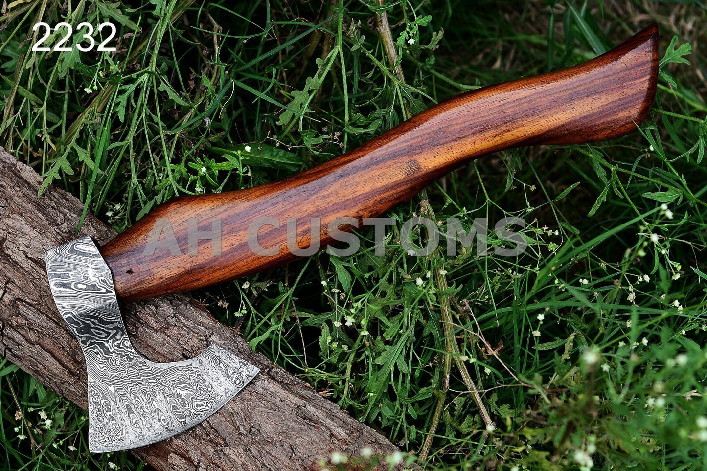 HANDMADE FORGED DAMASCUS STEEL TOMAHAWK, HATCHET, AXE ,INTEGRAL