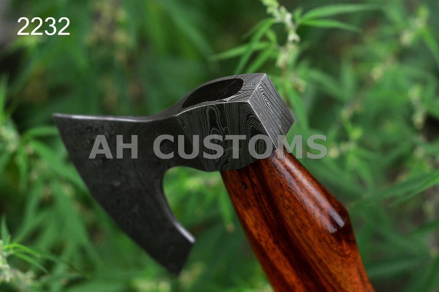 HANDMADE FORGED DAMASCUS STEEL TOMAHAWK, HATCHET, AXE ,INTEGRAL