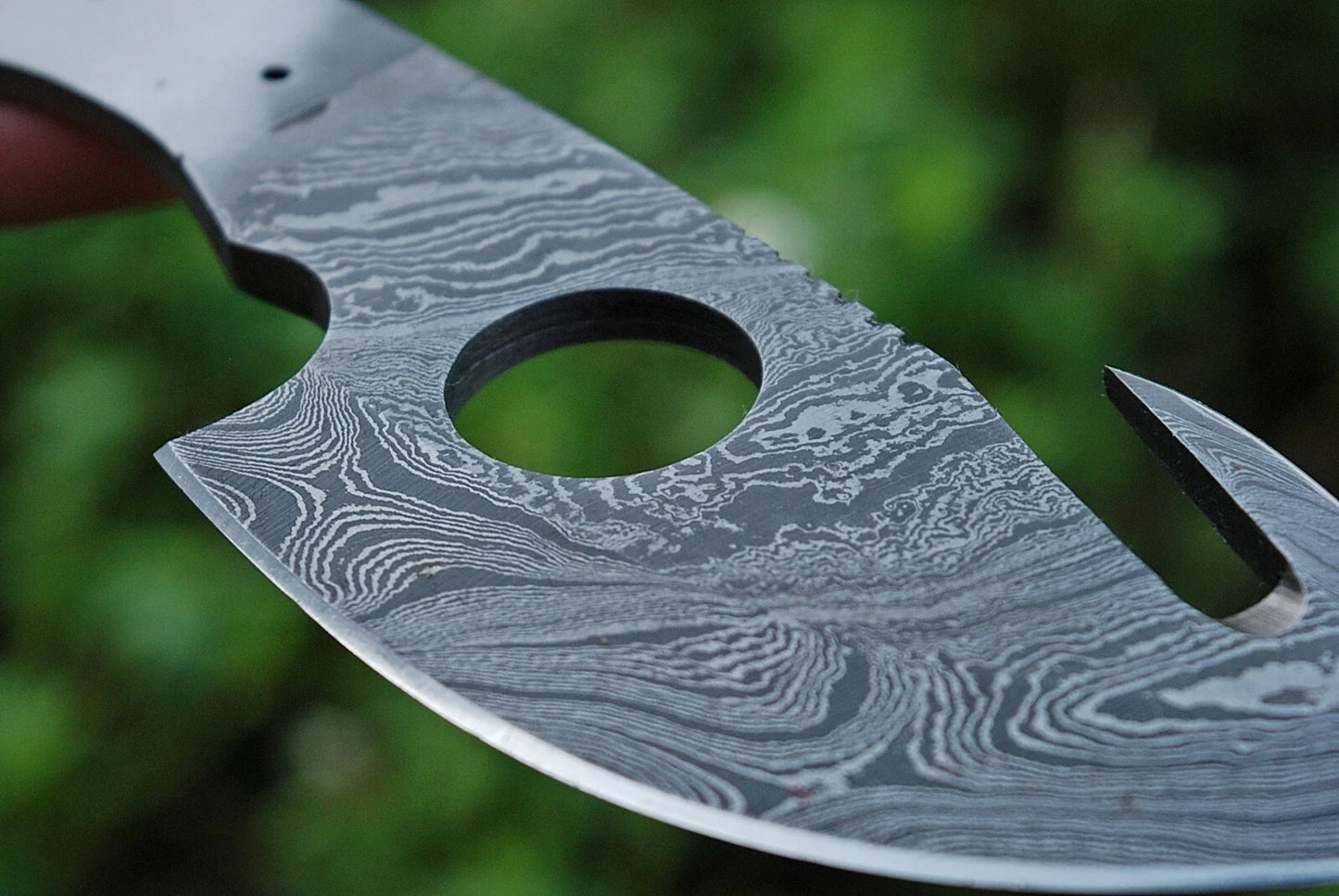 HAND FORGED GUTHOOK DAMASCUS SKINNER KNIFE BLANK BLADE MAKE YOUR OWN HANDLE