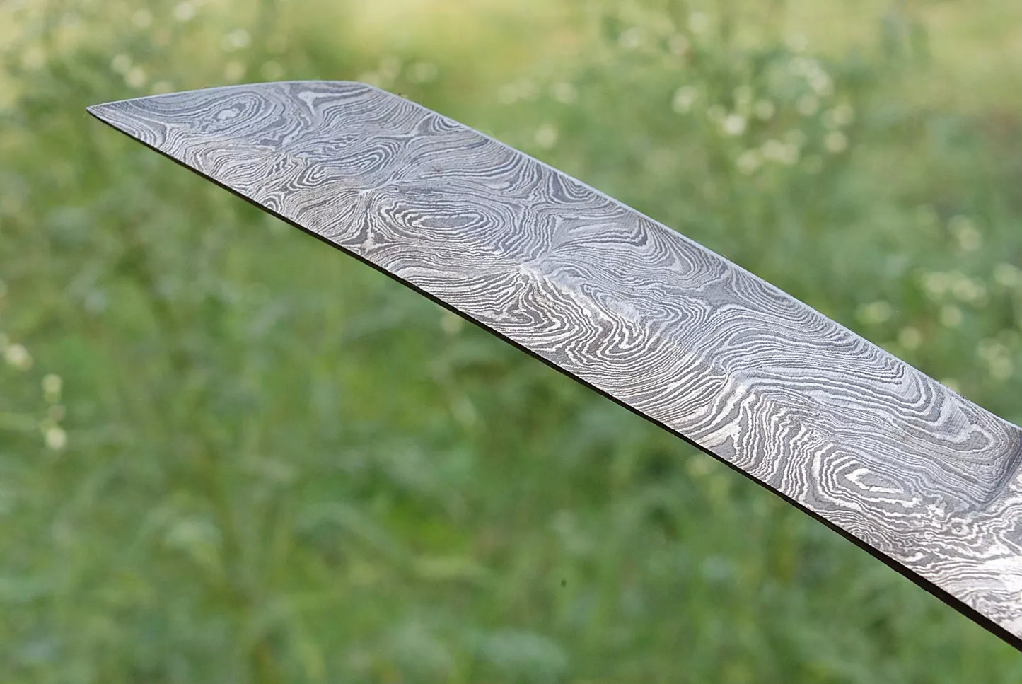HAND FORGED DAMASCUS STEEL TANTO HUNTING BLANK BLADE KNIFE FULL TANG
