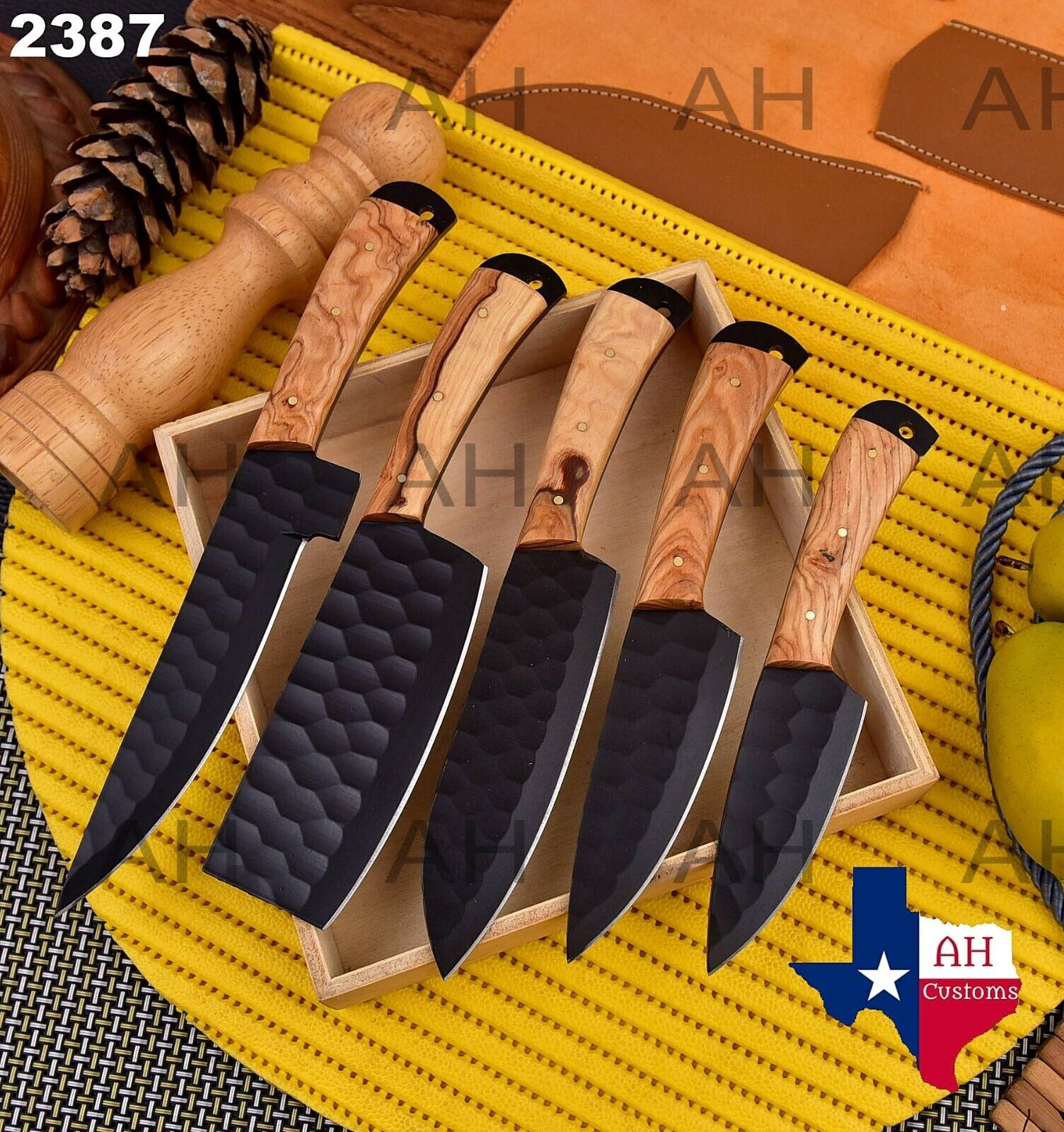 High Carbon Forged Blades 4 Pcs Chef Knife Set / Outdoor Cooking / Best Gift Ever / Chef Set Gift Item / Christmas Gift shops Thanksgiving