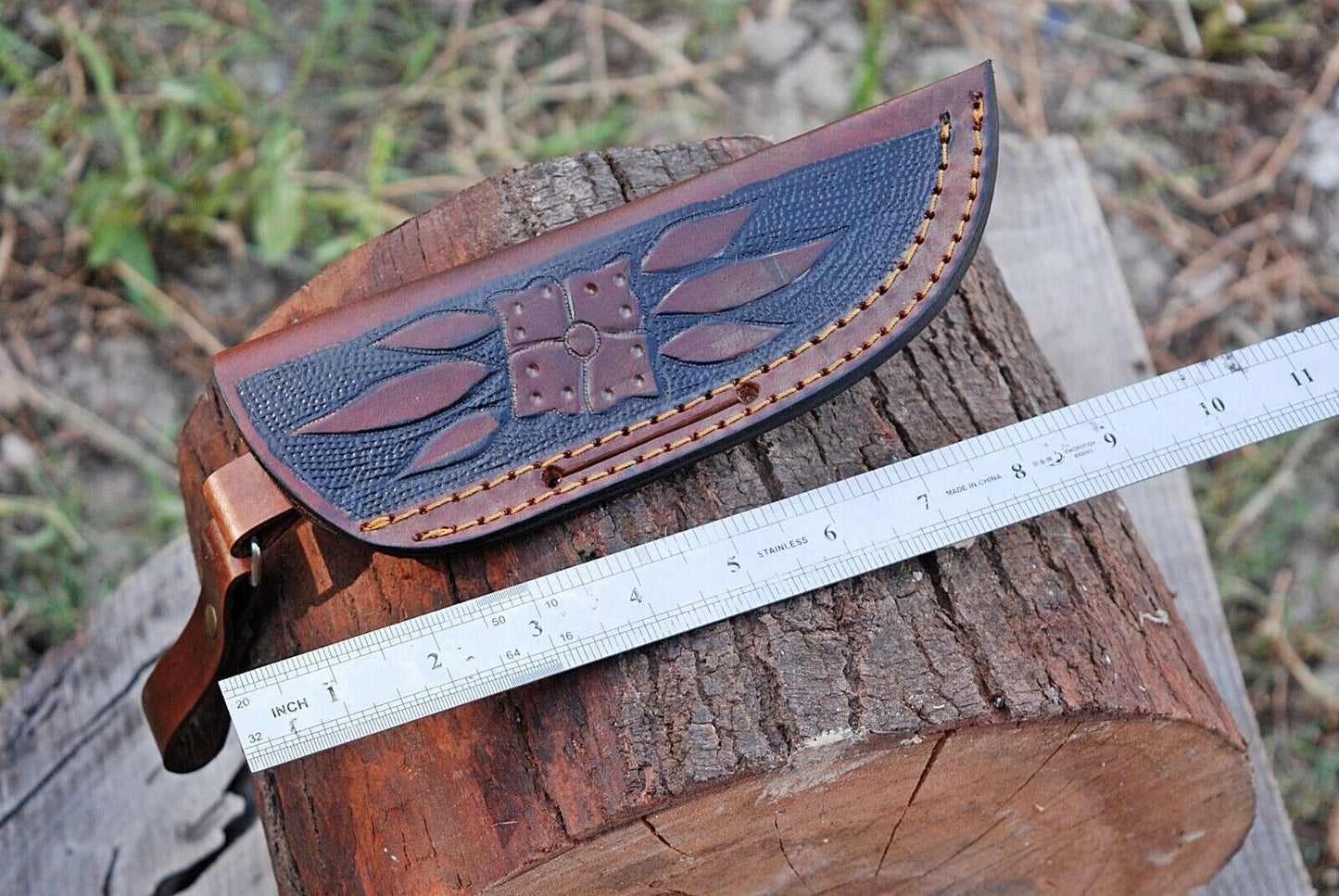Hand Made Pure Leather Sheath Hand Engraved Everyday Carry Anniversary Gift For Him Groomsmen Gift For Fixed Blade Knife