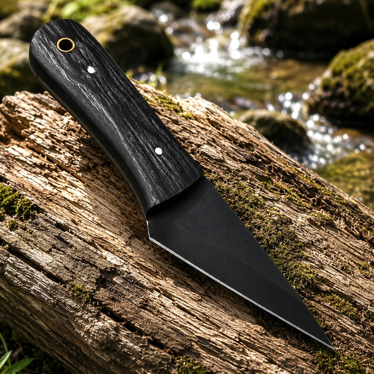 Handmade D2 Steel Kiridashi Utility Tool with Wood Handle – Compact Precision Tool with Sheath