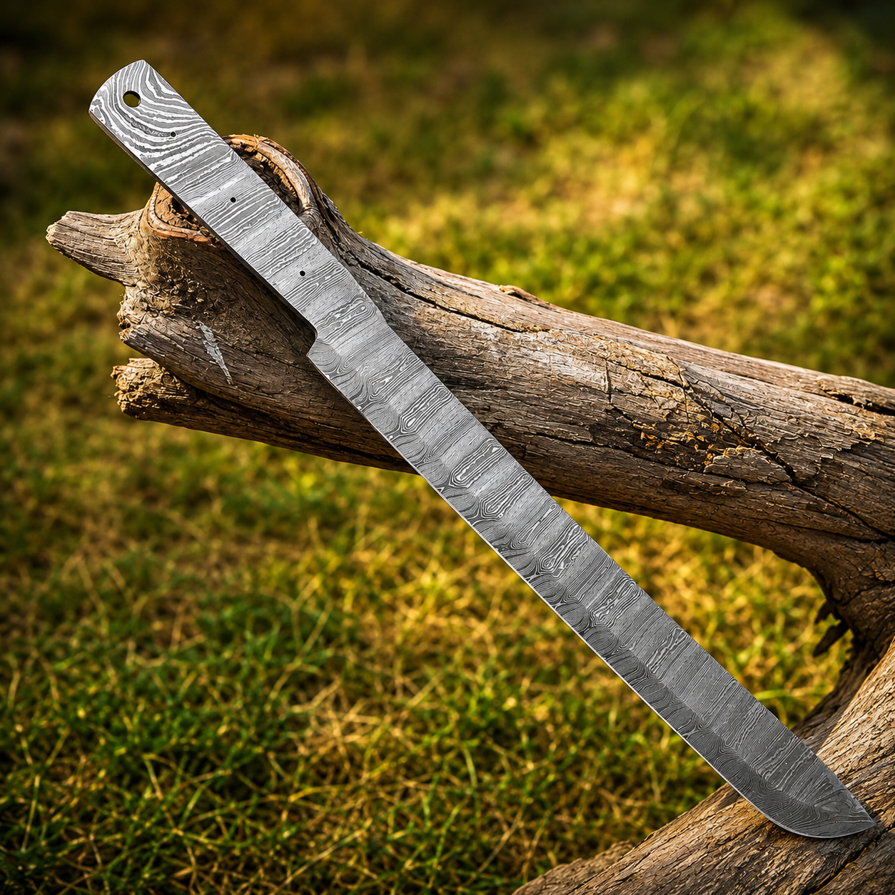 Master Forge Damascus Blade Blank – 512 Layer Hand Forged Steel Butcher & Brisket Chef Knife Blank