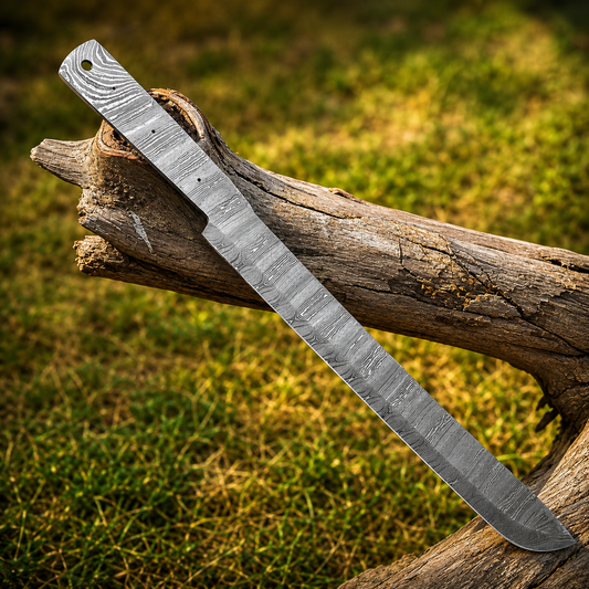 Master Forge Damascus Blade Blank – 512 Layer Hand Forged Steel Butcher & Brisket Chef Knife Blank