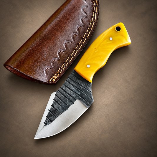 Hand Forged 1095 High Carbon Steel Knife – 3-Inch Blade with Sheath