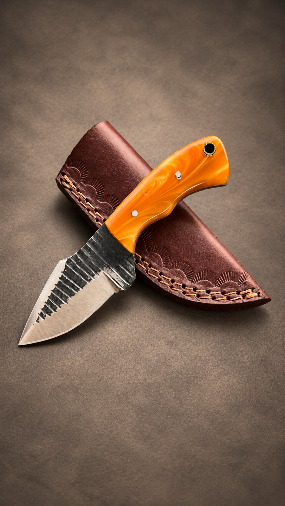Hand Forged 1095 High Carbon Steel Knife – 3-Inch Blade with Sheath