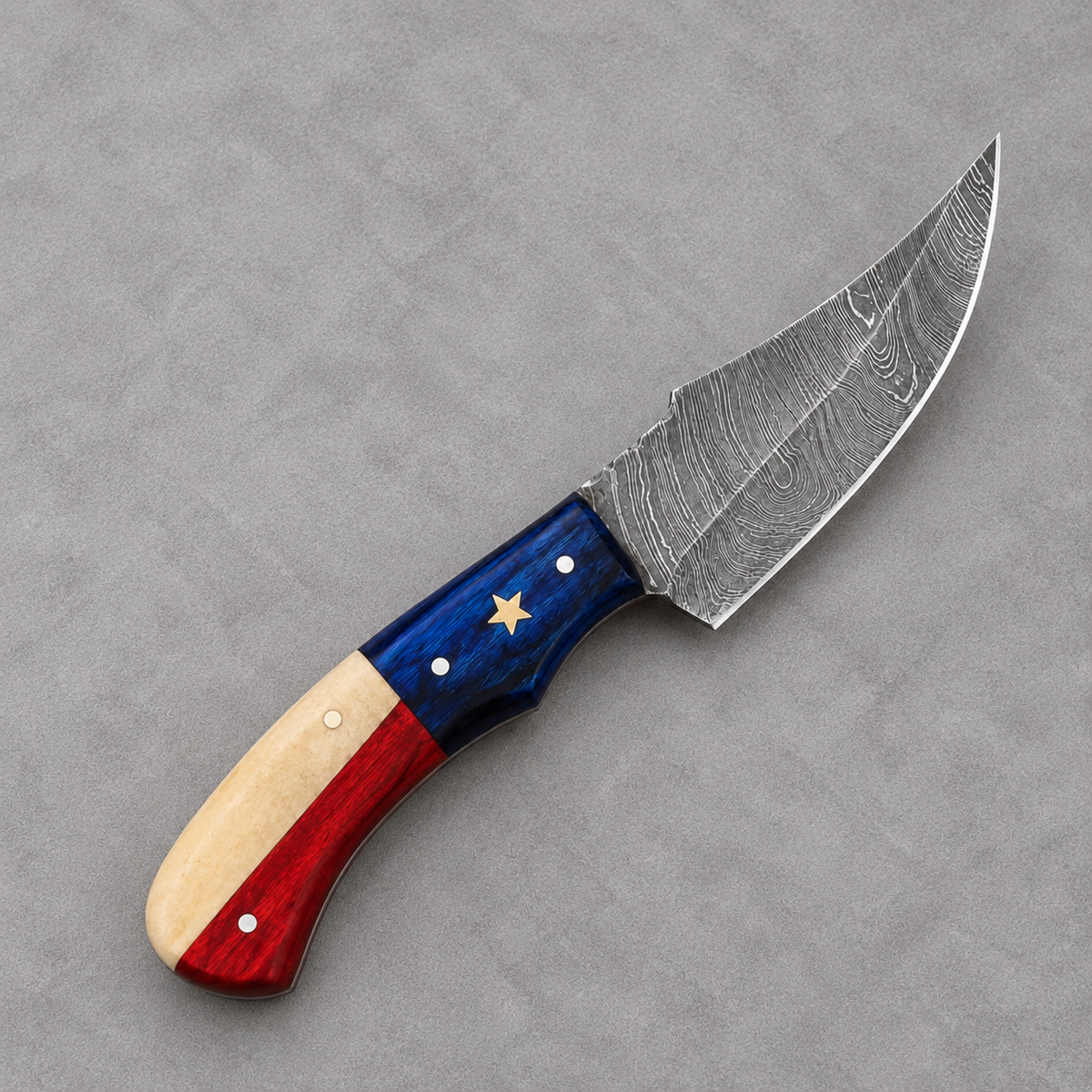 Heritage Twist Damascus Steel Knife – 512-Layer Blade, Wood Handle & Leather Sheath