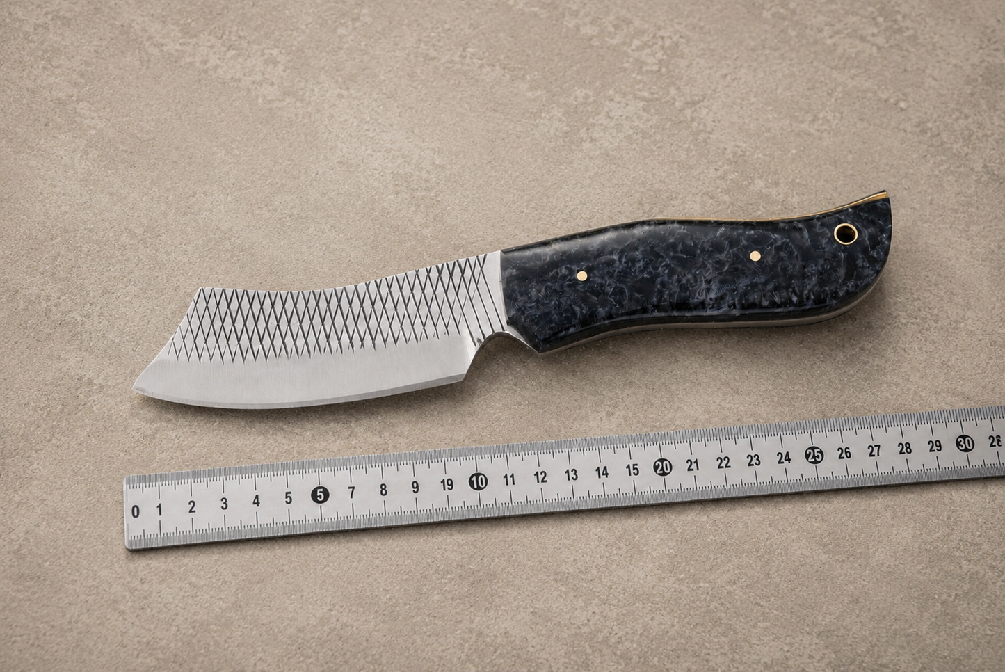 Hand Forged Horse File Steel Fixed Blade Utility Knife – Rustic Handmade EDC with Cross Leather Sheath