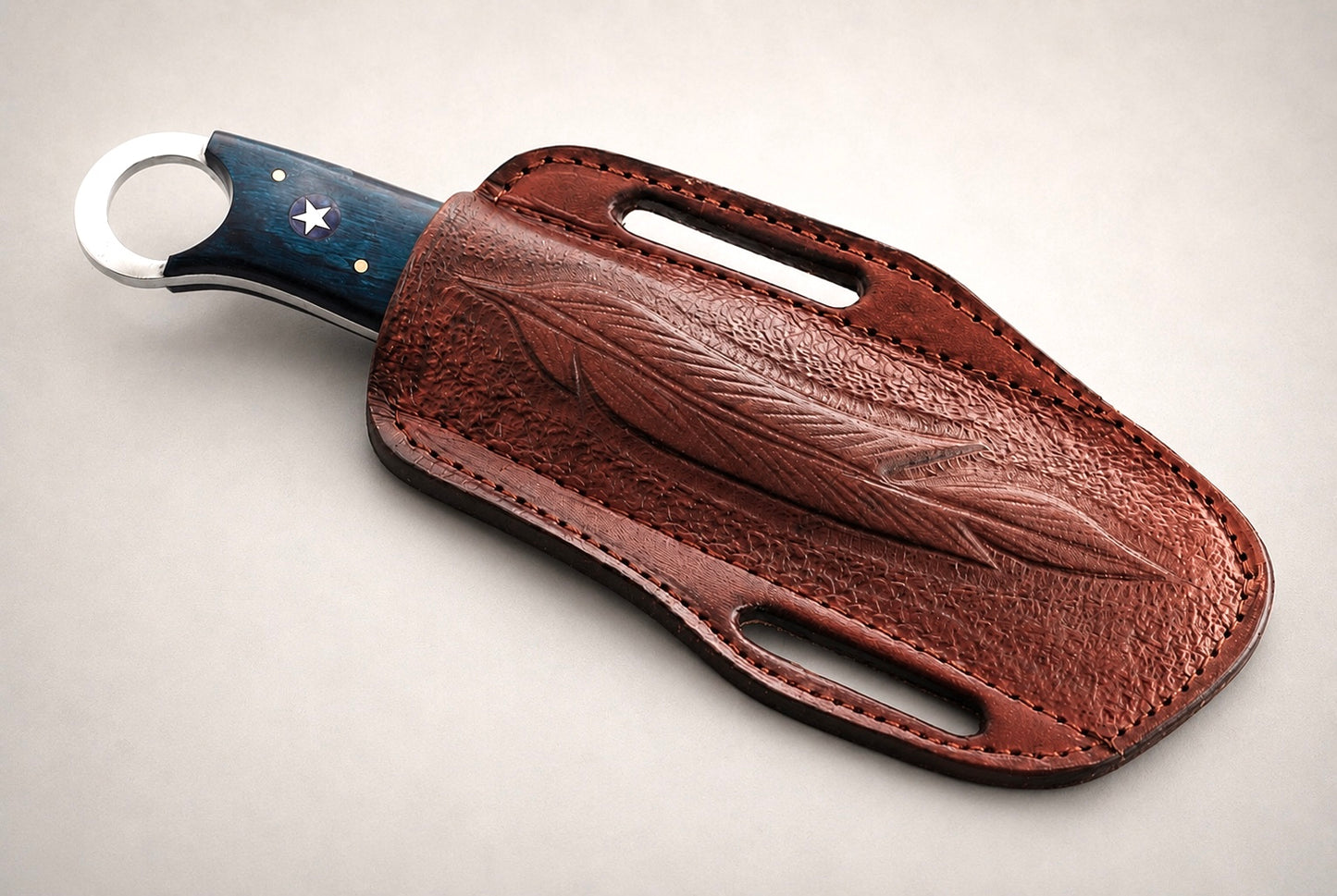 Handmade Leather Knife Sheath – Hand Engraved Fixed Blade Knife 7 Inch Universal Cover