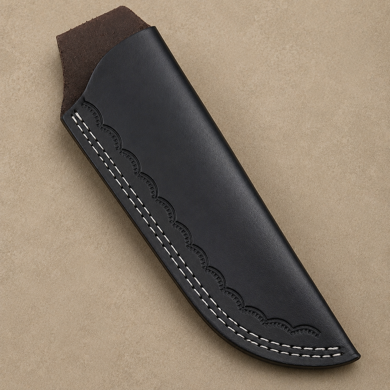 Handmade Genuine Cow Leather Fixed Blade Sheath – Universal 9" Leather Knife Sheath