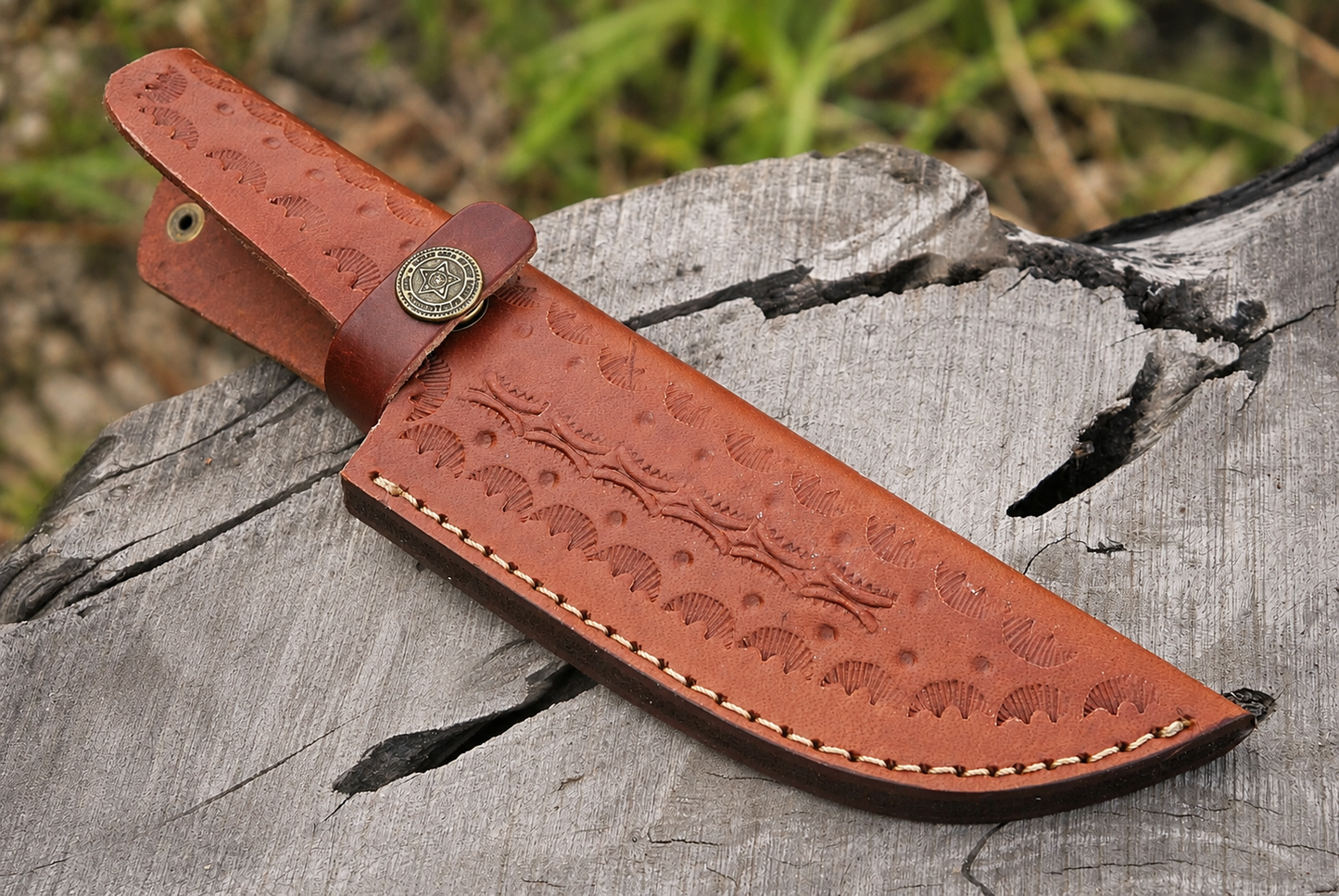8 Inch Custom Handmade Cow Leather Fixed Blade Utility Knife Sheath – Premium EDC Leather Cover 1294