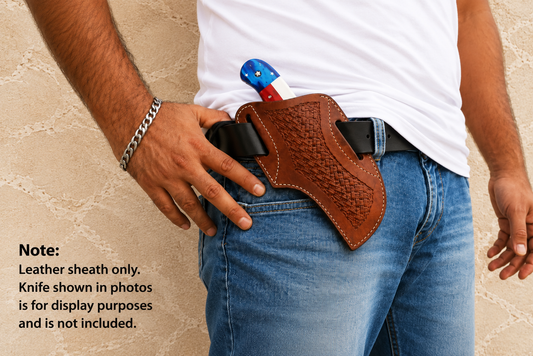 Heritage Leather Sheath – Handmade Genuine Leather Fixed Blade Cover
