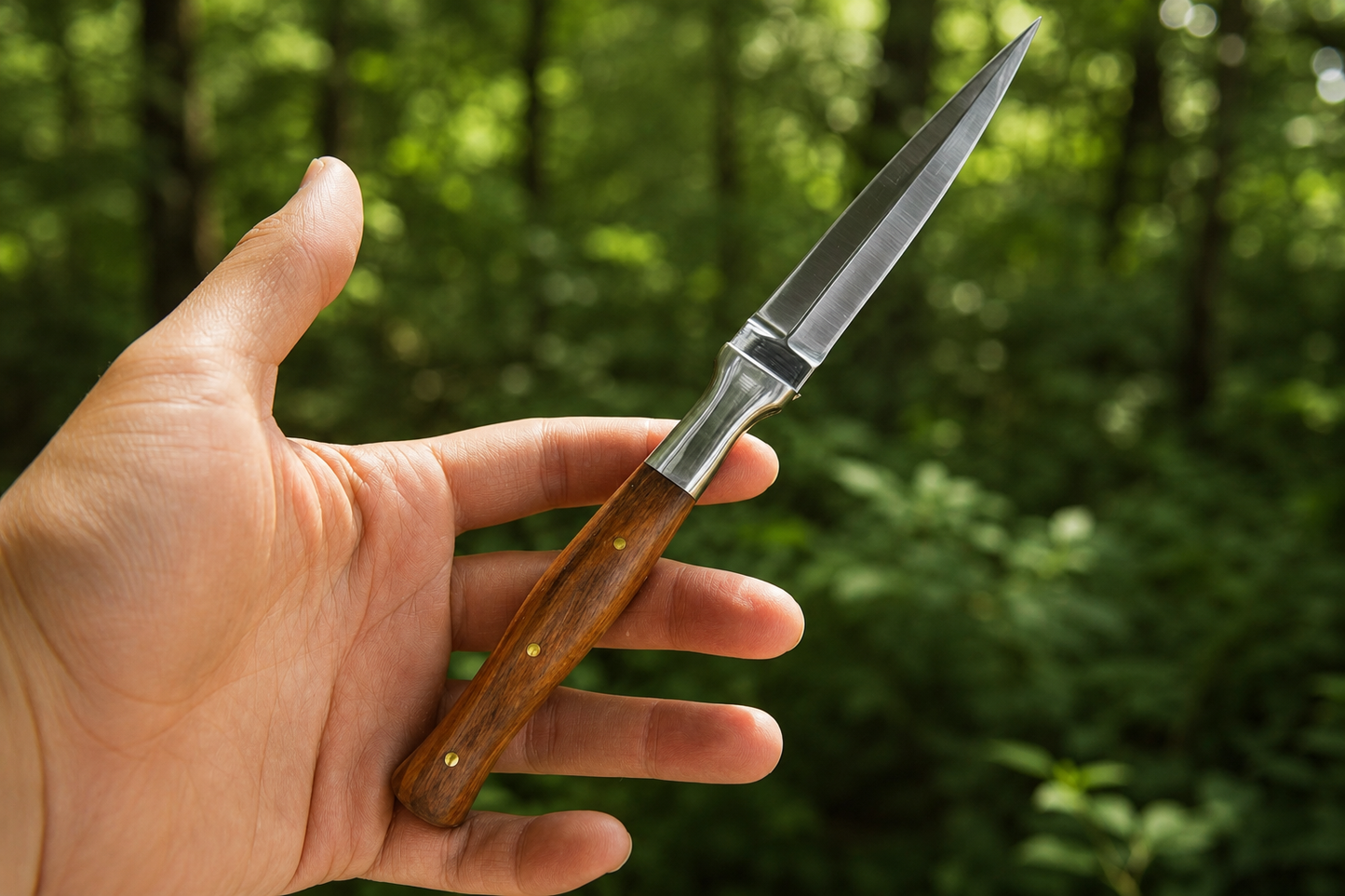 Handmade D2 Steel Full Tang Fixed Blade Utility Knife – Premium Tool with Leather Sheath