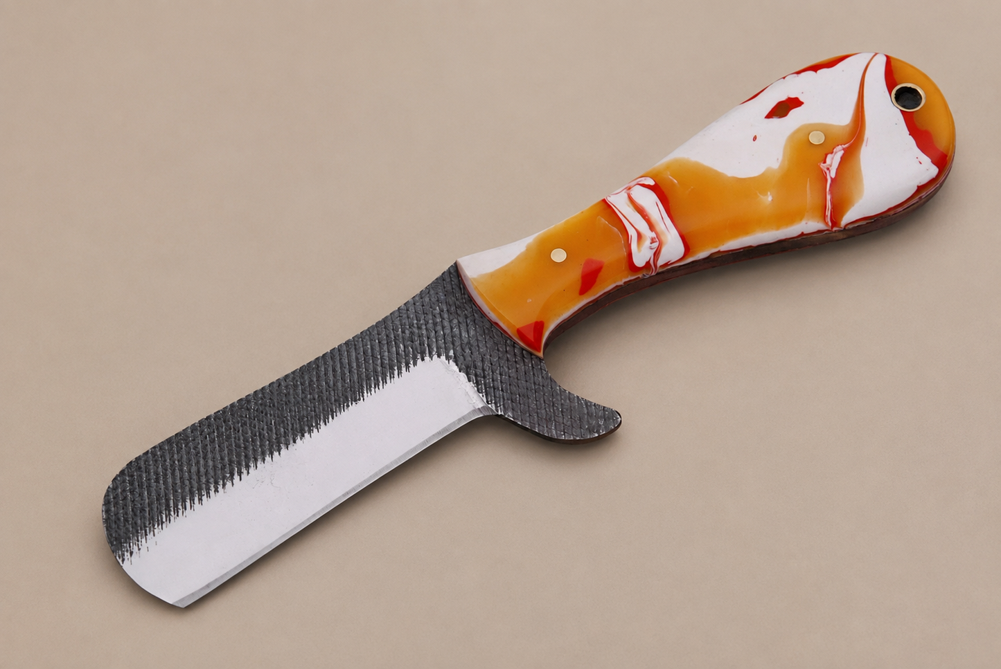Hand Forged High Carbon Steel Utility Knife with Risen Handle