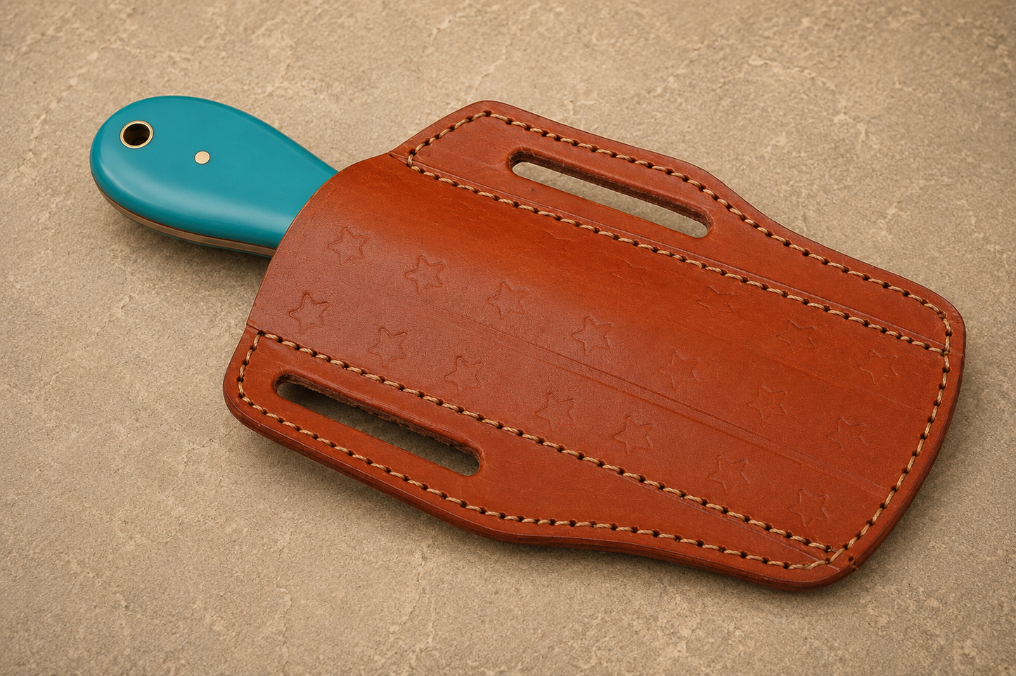 Forge Trail High Carbon Steel Utility Knife – Hand Forged Fixed Blade with Resin Handle & Leather Sheath