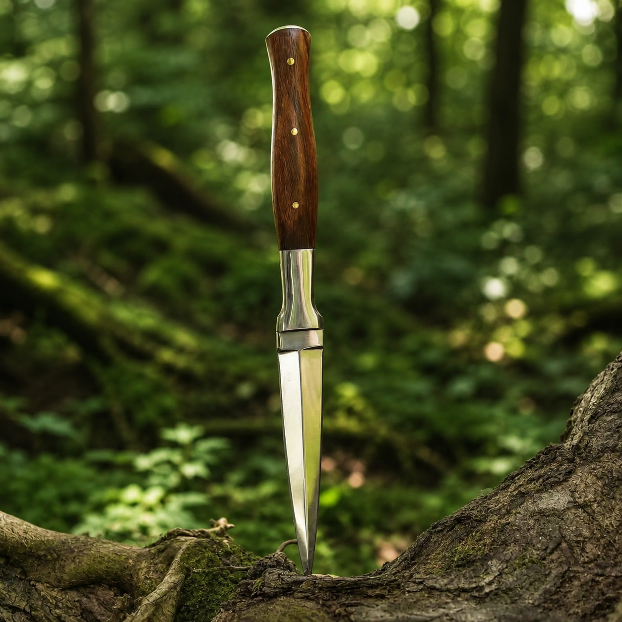 Handmade D2 Steel Full Tang Fixed Blade Utility Knife – Premium Tool with Leather Sheath
