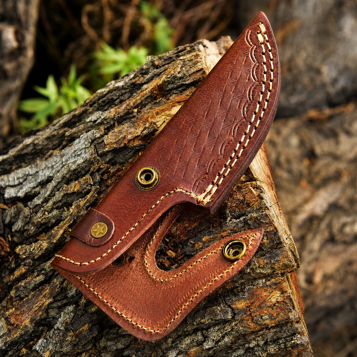 Custom Handmade Leather Knife Sheath – Vertical Fixed Blade Knife Sheath 7 Inch Genuine Cow Leather
