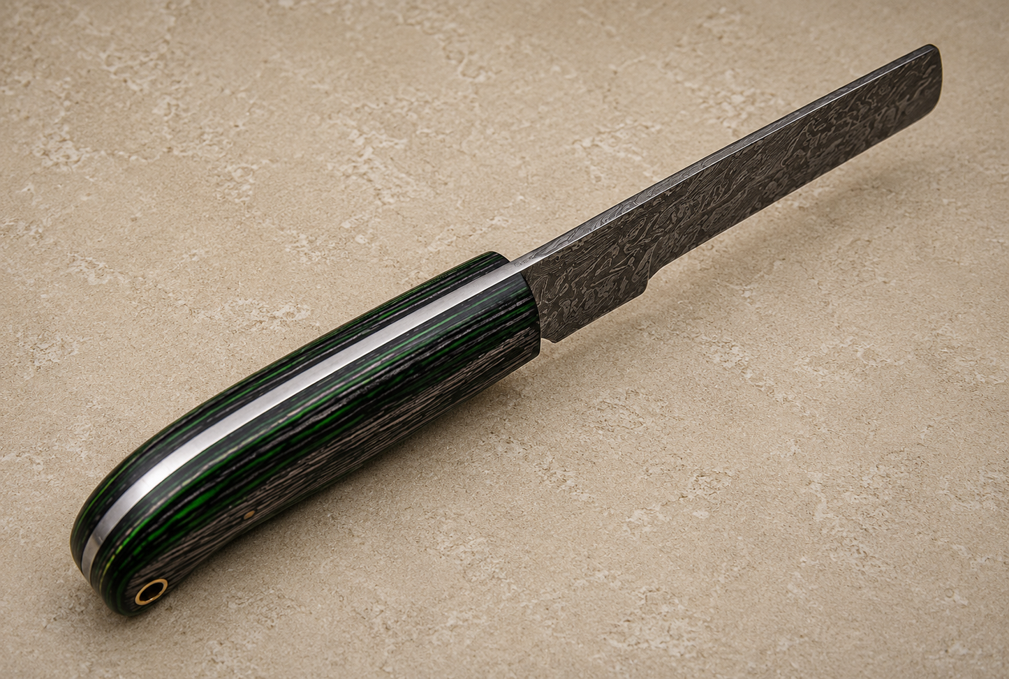 Pukka Heritage Damascus Steel Utility Knife – 512 Layer Hand Forged Fixed Blade with Pukka Wood Handle & Leather Sheath