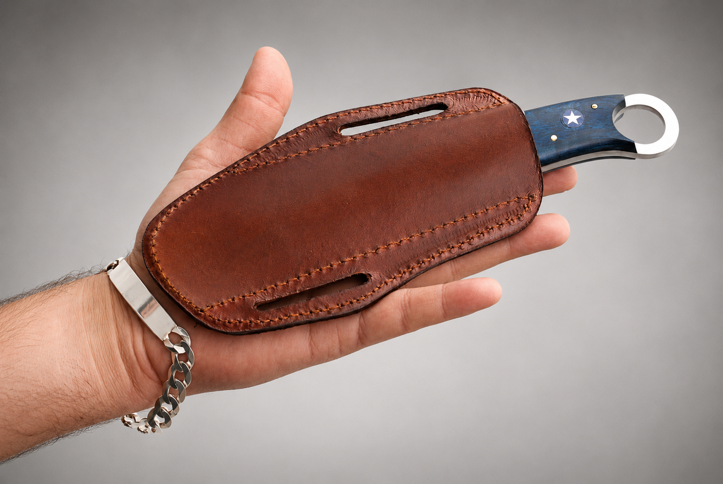 Handmade Leather Knife Sheath – Hand Engraved Fixed Blade Knife 7 Inch Universal Cover