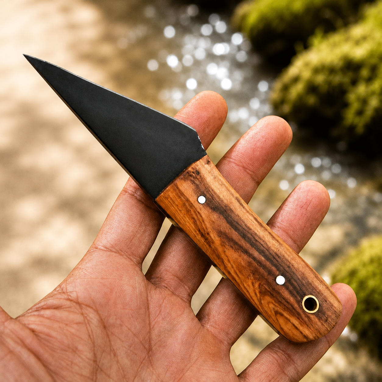 Handmade D2 Steel Kiridashi Utility Tool with Wood Handle – Compact Precision Tool with Sheath