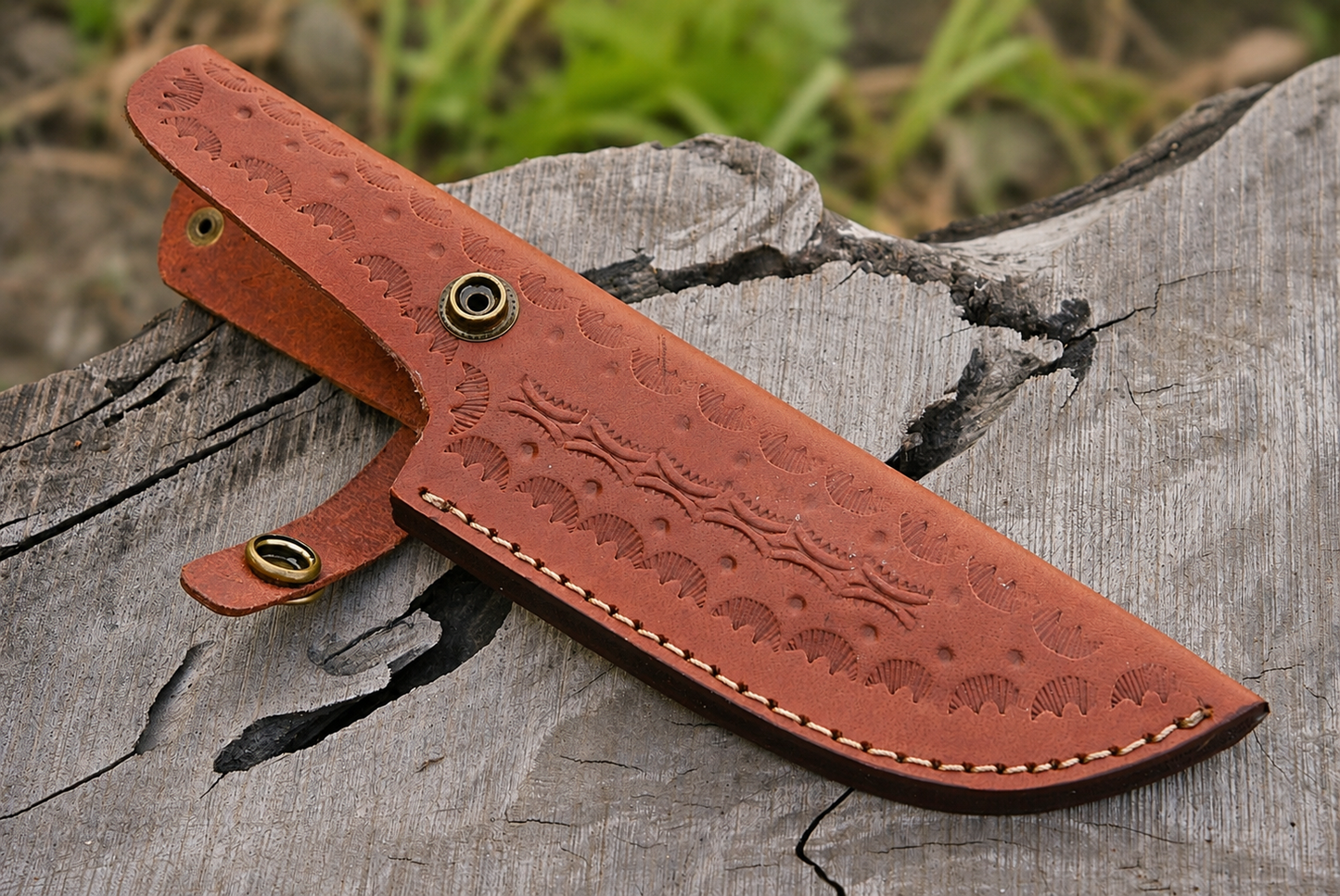 8 Inch Custom Handmade Cow Leather Fixed Blade Utility Knife Sheath – Premium EDC Leather Cover 1294