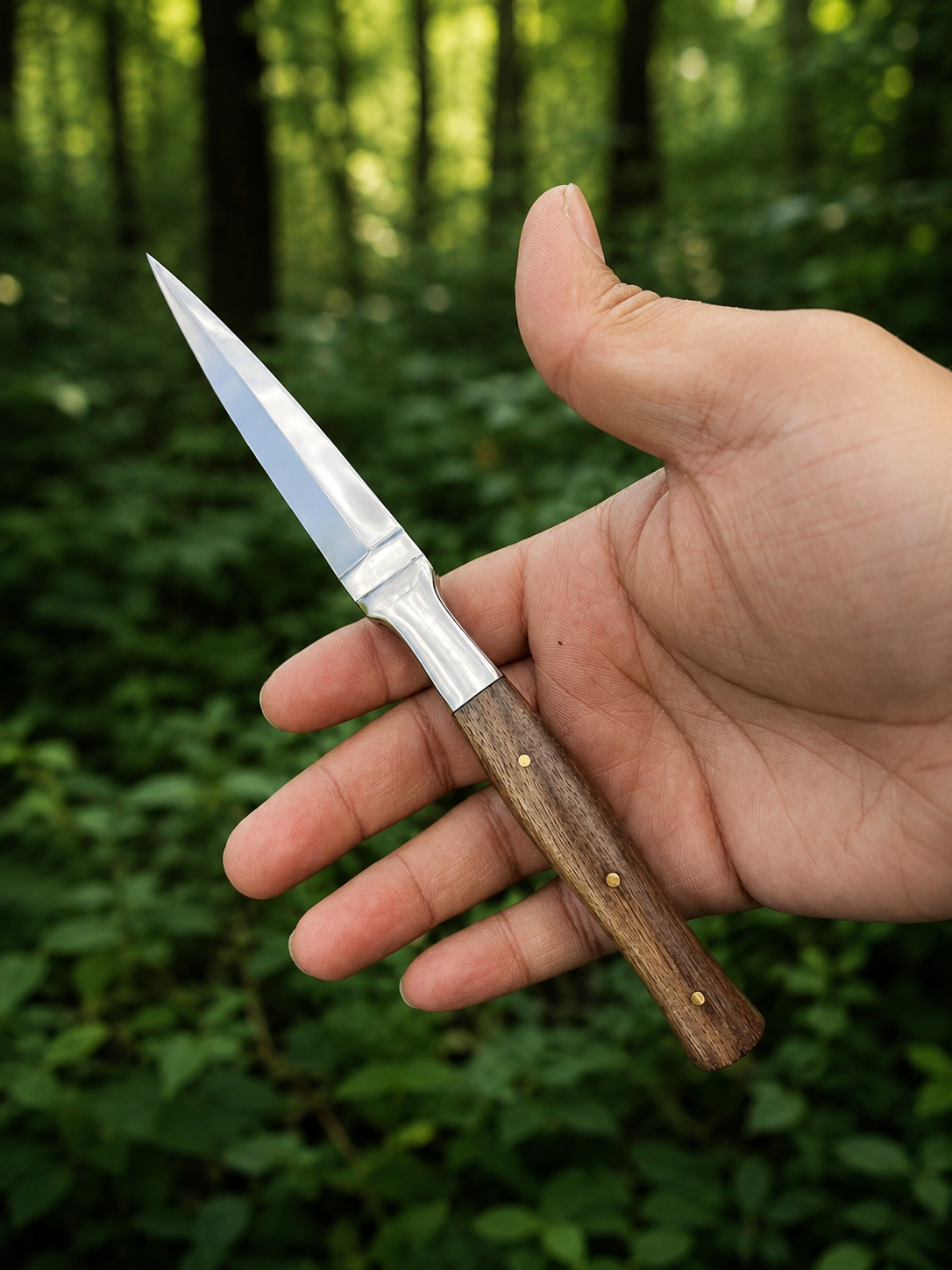 Handmade D2 Steel Full Tang Fixed Blade Utility Knife – Premium Tool with Leather Sheath