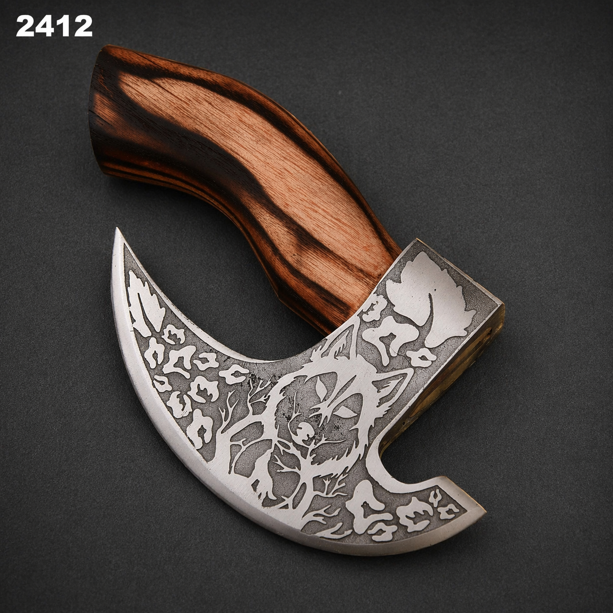 Hand Forged Pizza Cutter – Carbon Steel Blade with Wooden Handle | Unique Kitchen Pizza Tool