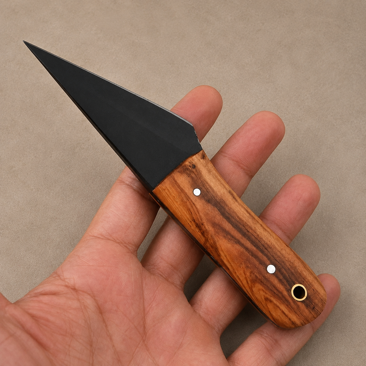 Handmade D2 Steel Kiri dashi Knife with Wood Handle