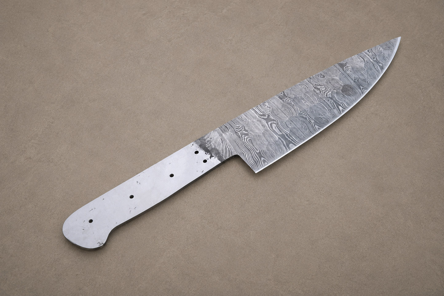 Hand Forged Damascus Steel Utility Chef Knife Blank Blade (12")