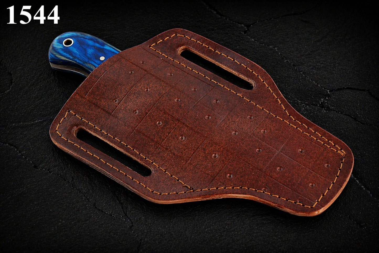 Hand Forged Railroad Steel Fixed Blade Tool with Bone & Wood Handle – Compact Utility Tool with Leather Sheath