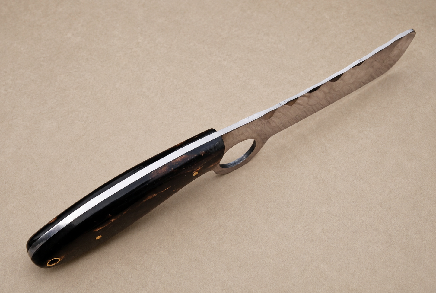 Hand Forged High Carbon Steel Cowboy Style Utility Knife with Risen Handle