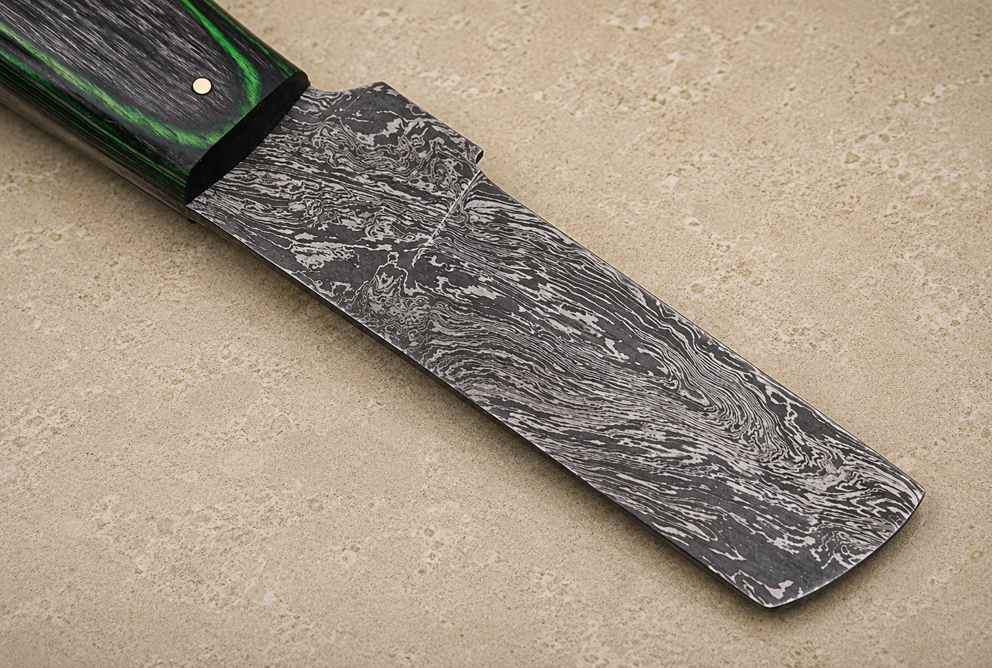 Pukka Heritage Damascus Steel Utility Knife – 512 Layer Hand Forged Fixed Blade with Pukka Wood Handle & Leather Sheath