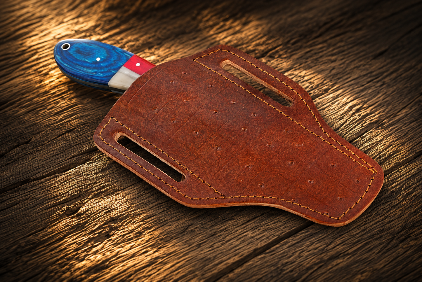 Hand-Forged Railroad Steel Utility Knife – Premium Wood Handle with Genuine Leather Sheath- Collector Edition
