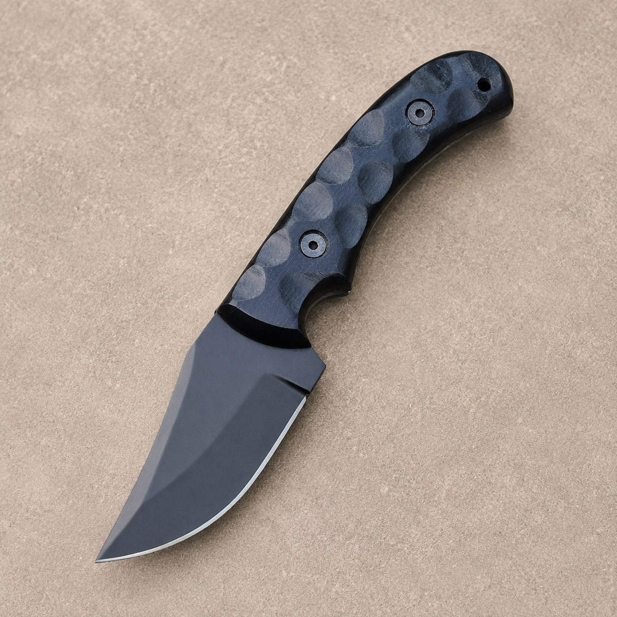 Handmade 1095 High Carbon Steel Fixed Blade Knife with Black Micarta Handle