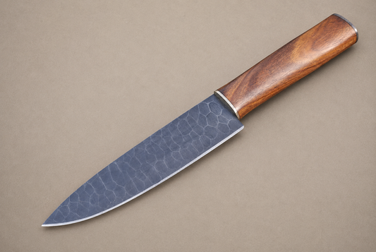 Hand Forged High Carbon Steel Chef Knife with Wood Handle